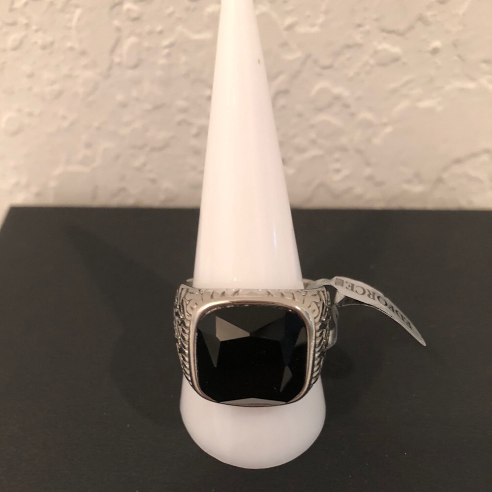 NEW MEN’S STAINLESS STEEL RING BY EDFORCE WITH TAG SIZE 10